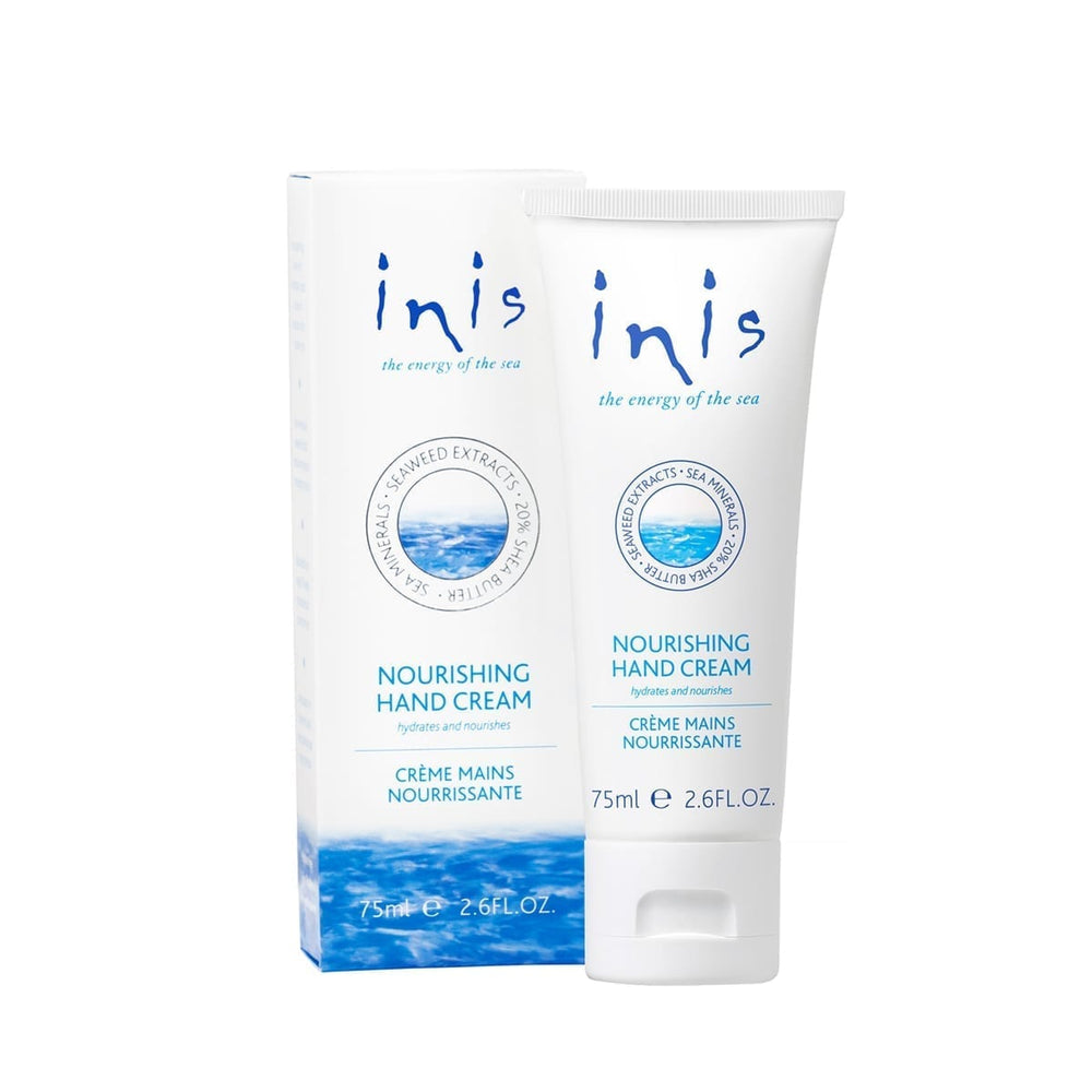 Inis nourishing hand cream packaging on a white background