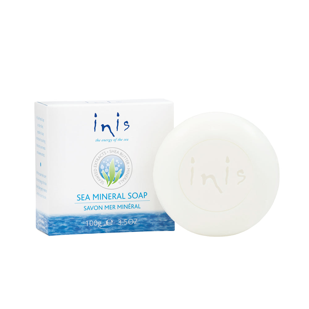 Sea Mineral Soap by inis with packaging on a white background