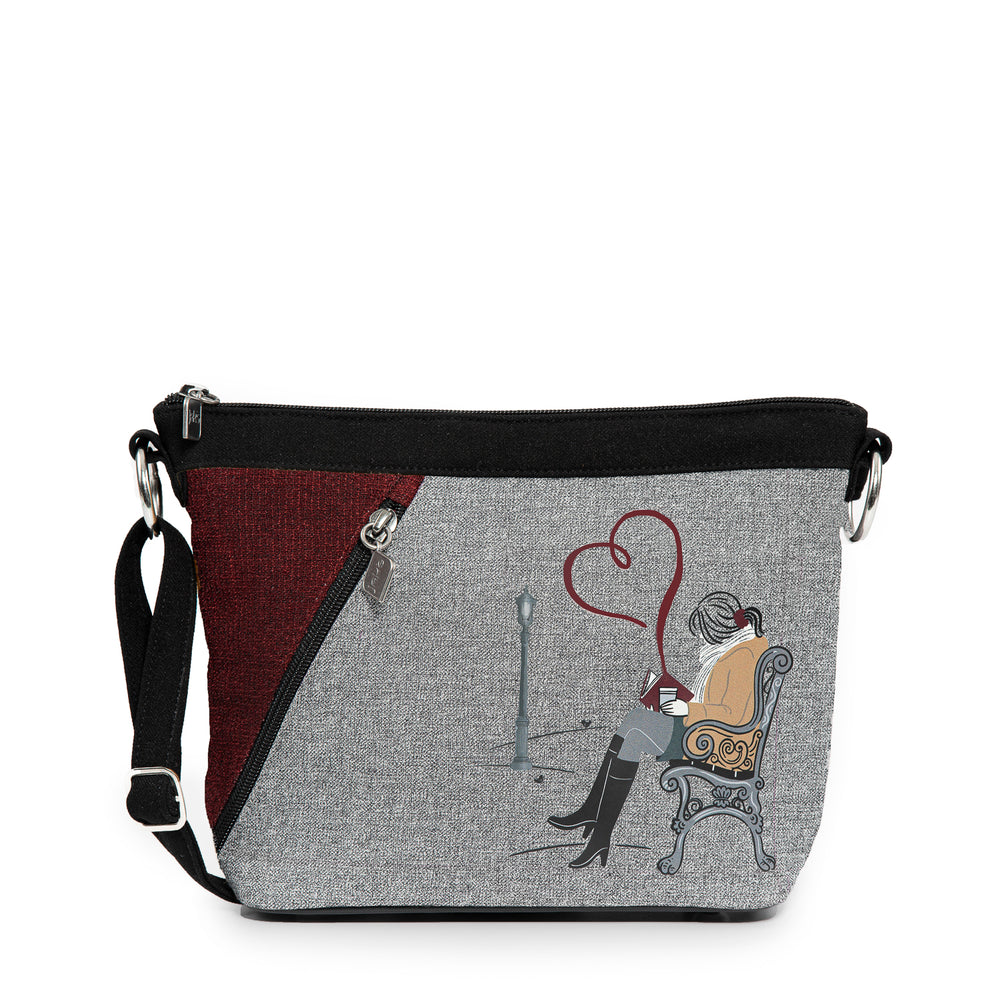 Jak's Hibiscus Crossbody - Burgundy