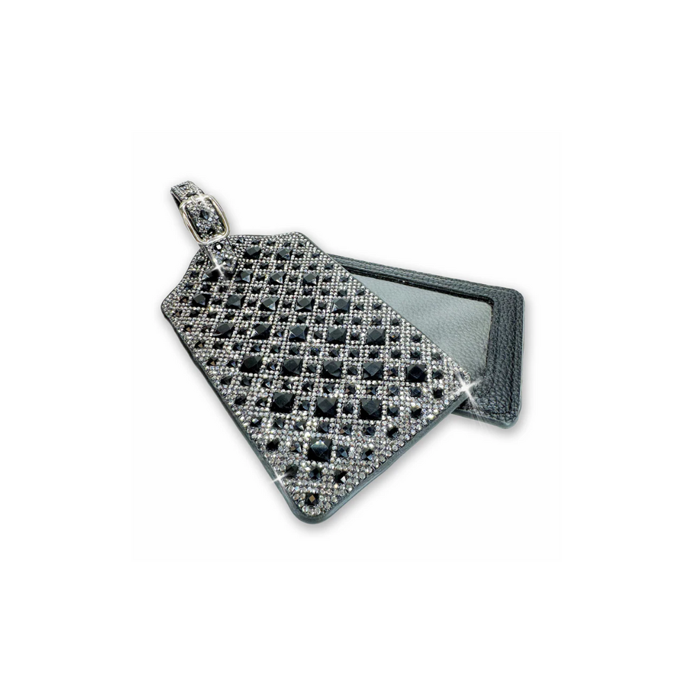 Black Crystal Luggage Tag by Jacqueline Kent