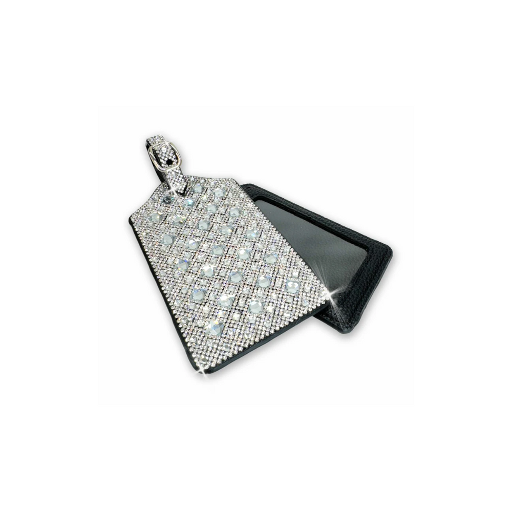 Silver Crystal Luggage Tag by Jacqueline Kent