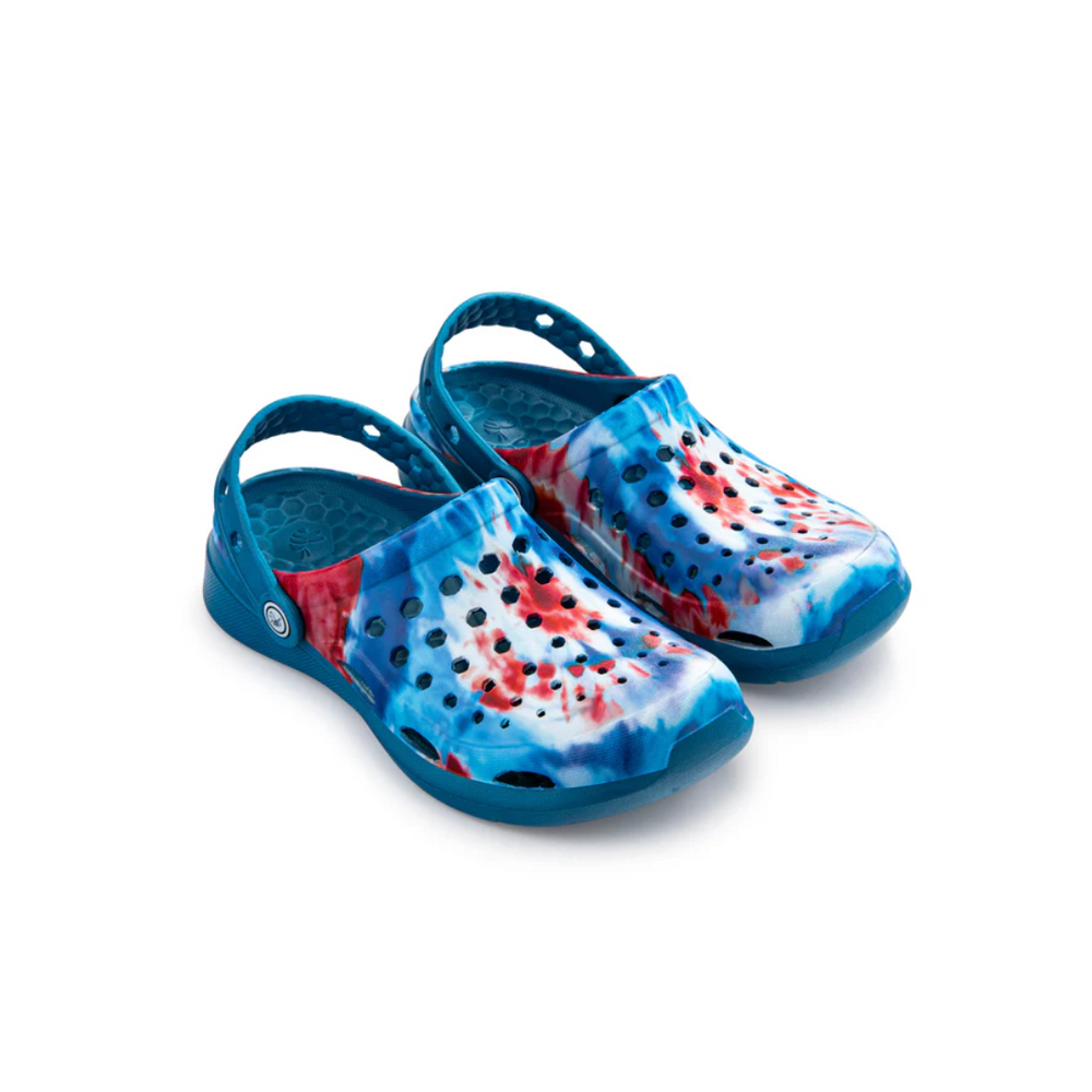 JOYBEES Active Clog Adults - Midnight Teal Spiral Tie Dye