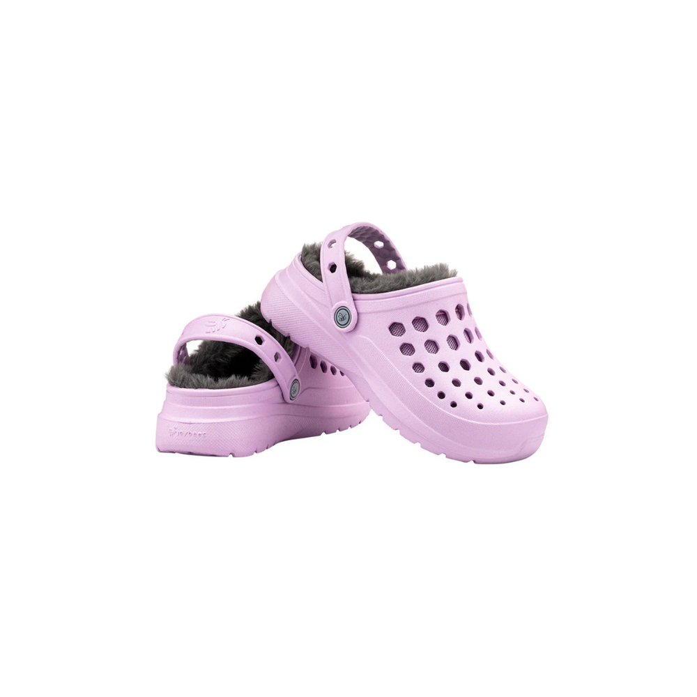 JOYBEES Kids' Cozy Lined Clog - Lavender/Charcoal