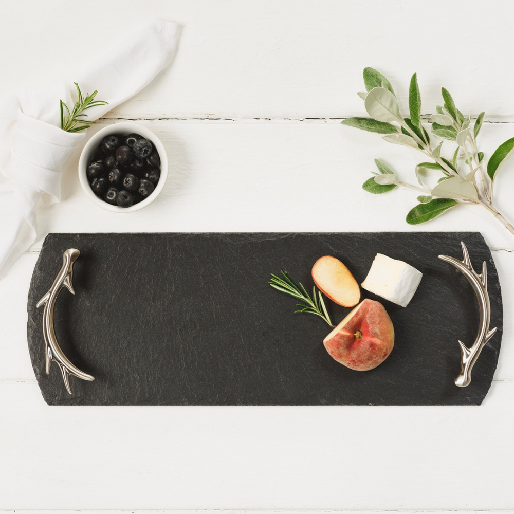 Scottish Made Serving Tray with Antler Handles Small
