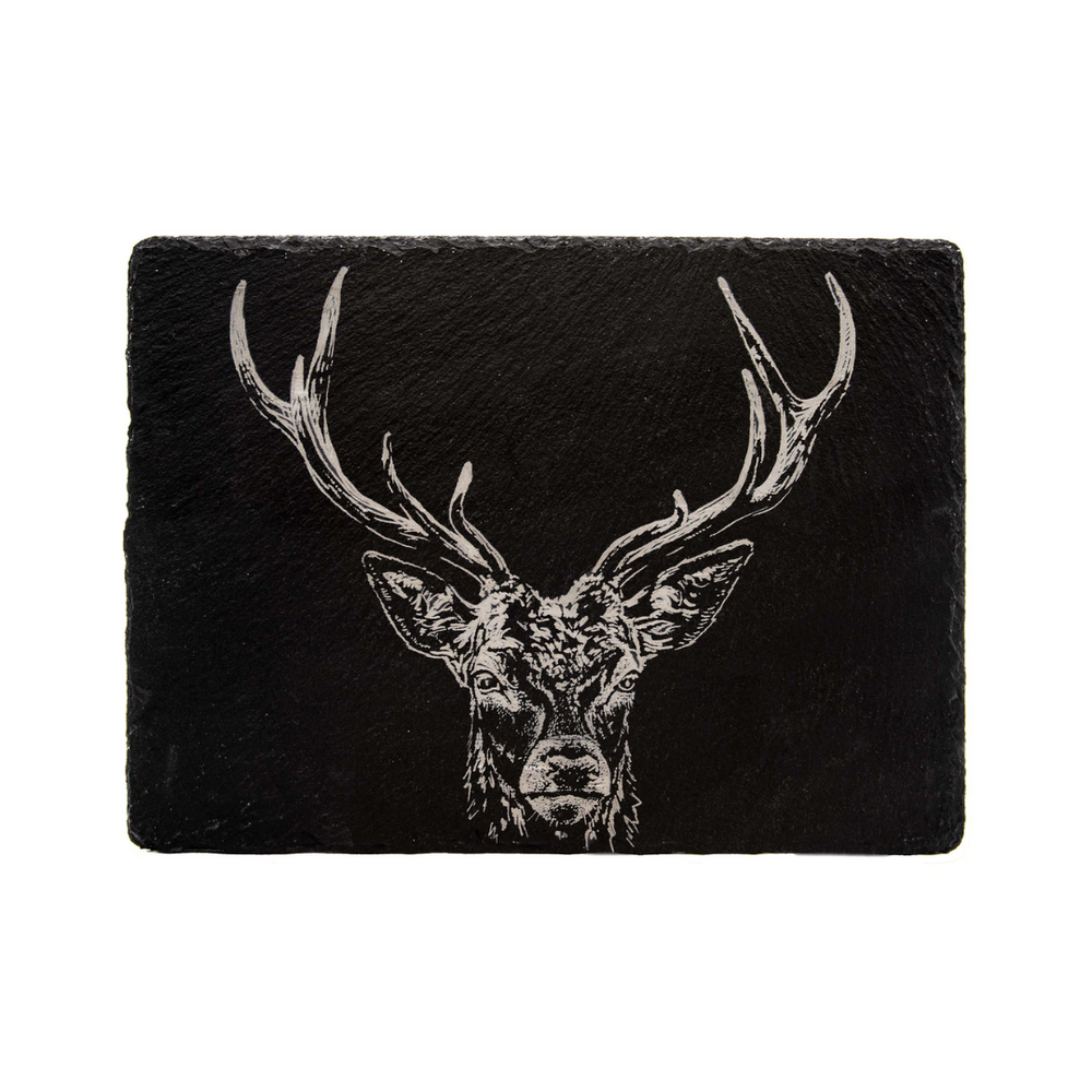 Scottish Made Engraved Slate Stag Prince Cheeseboard