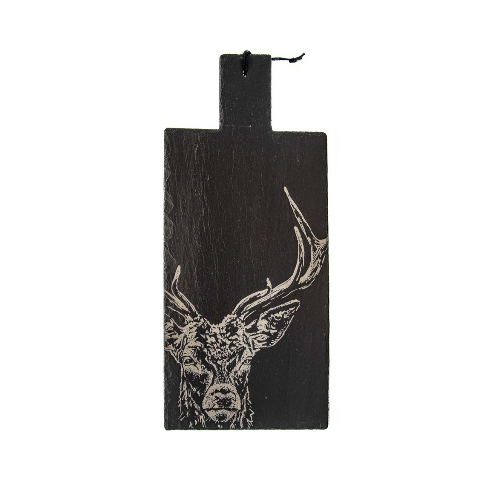 Scottish Made Engraved Slate Stag Prince Serving Paddle