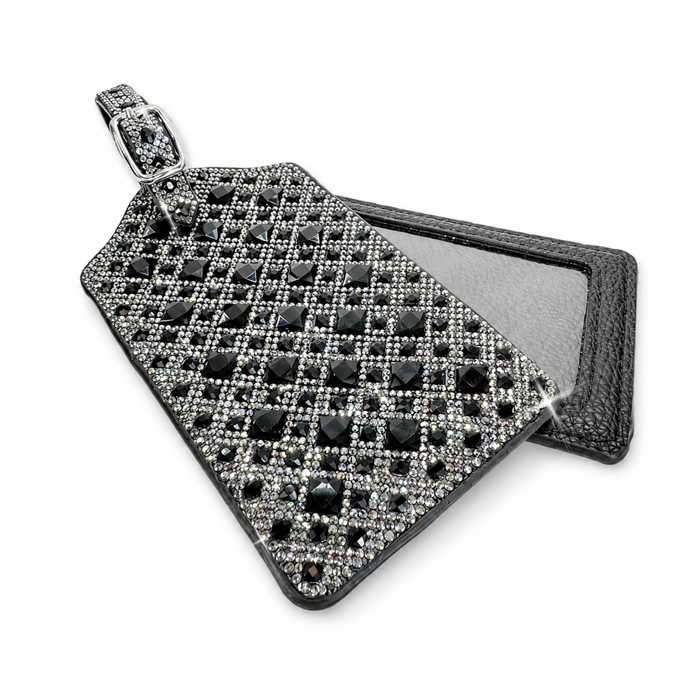 Jacqueline Kent Black Crystal Luggage Tag