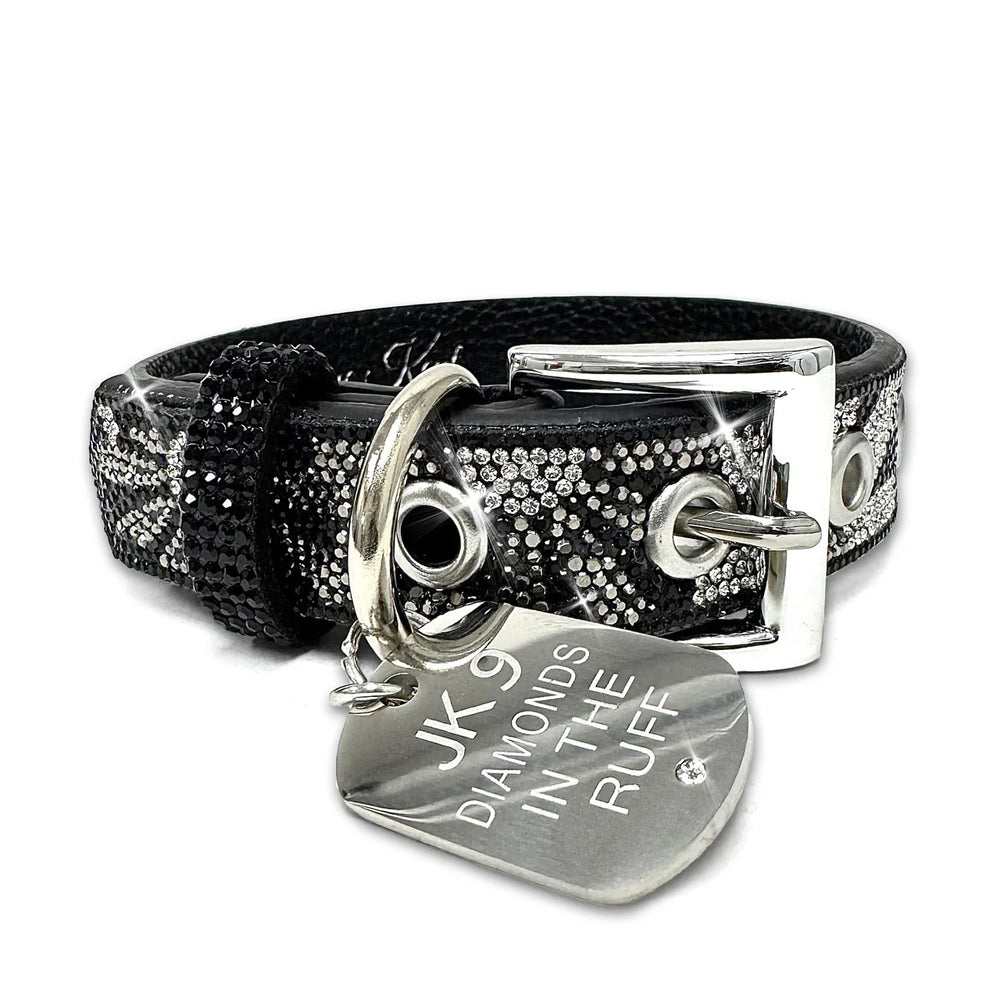Jacqueline Kent Flower Power Black Small Dog Collar