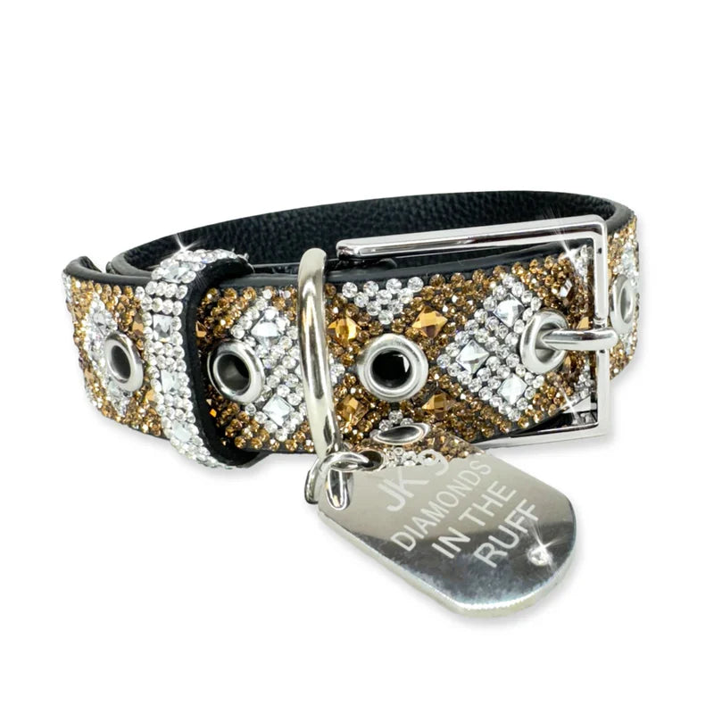 Jacqueline Kent Mariners Gold/Silver Medium Dog Collar