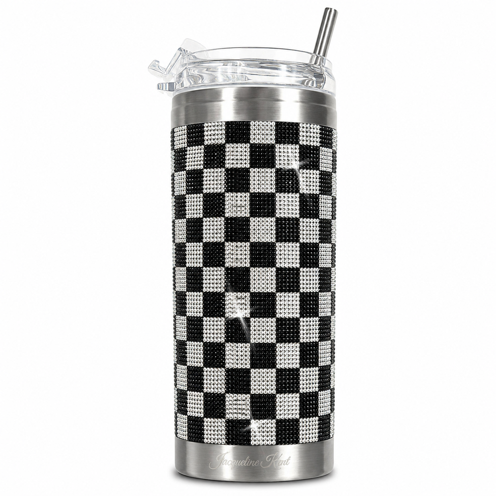 Jacqueline Kent Tumbler Checkmate Dark 20oz