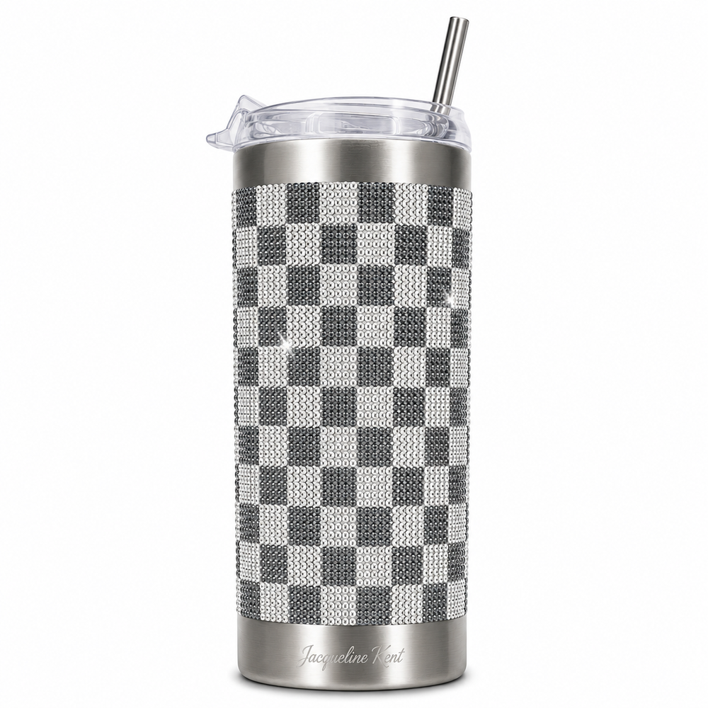 Jacqueline Kent Tumbler Checkmate Light 20oz