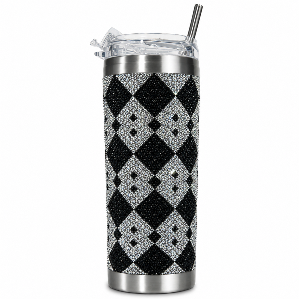 Jacqueline Kent Tumbler Starry Night Silver & Black 20oz