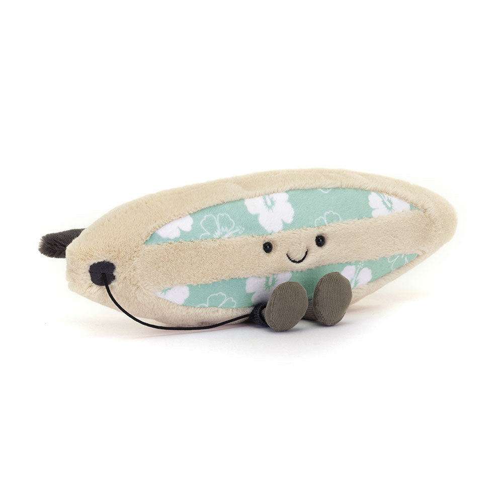 plush surfboard with happy face
