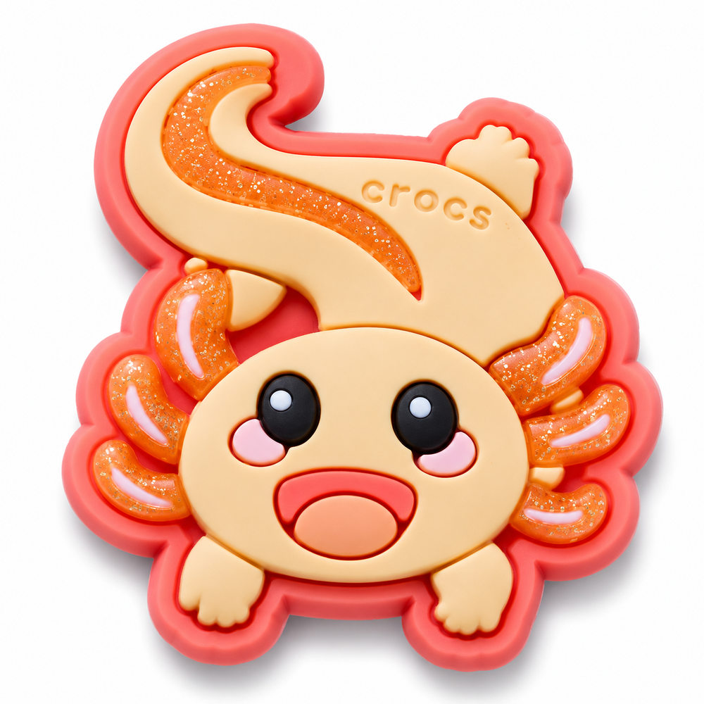 Jibbitz Orange Axolotl Happy Smile