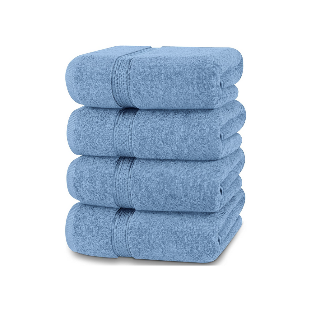 Jones Luxury Towels (Set of 4)-Light Blue
