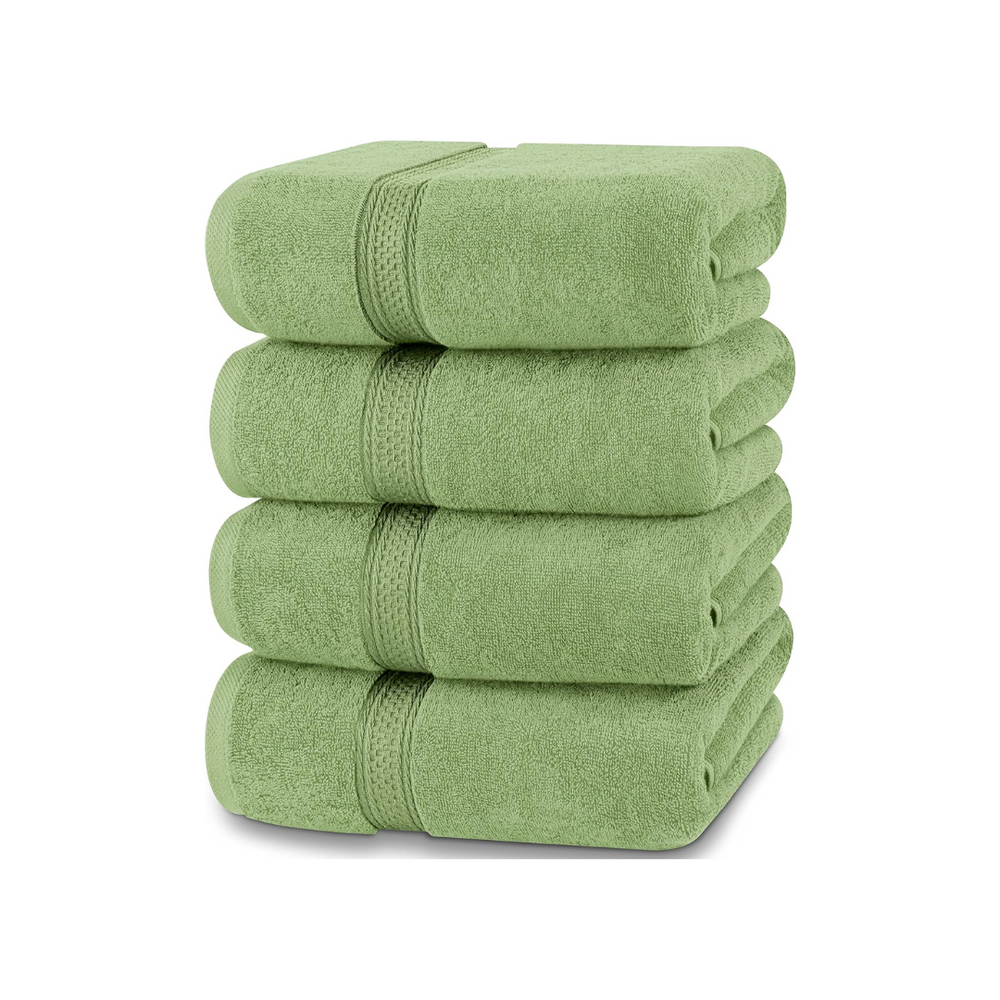 Jones Luxury Towels (Set of 4)-Light Green