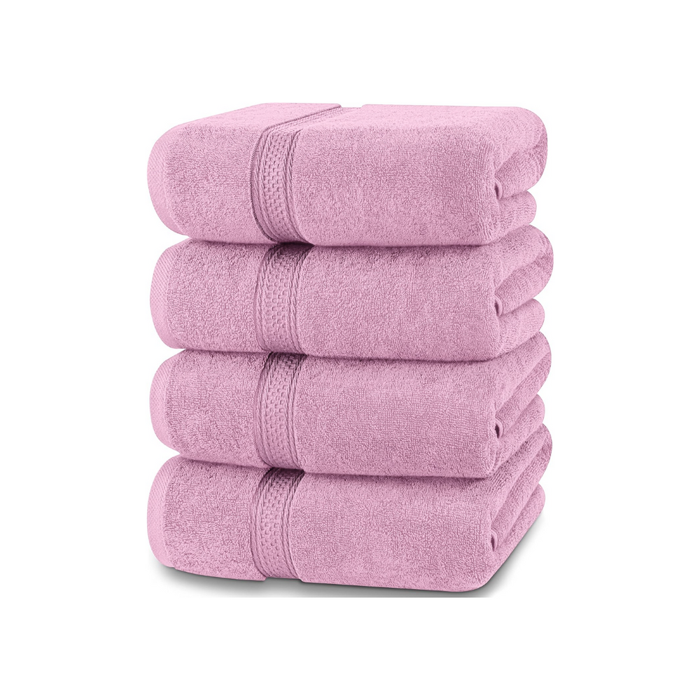 Jones Luxury Towels (Set of 4)-Pink