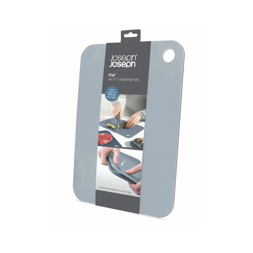 Joseph Joseph - POP Chopping Mats Set of 3 Blue/Grey