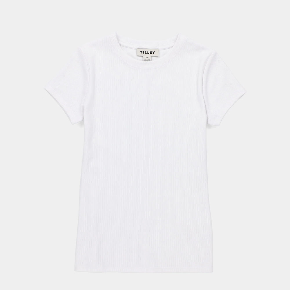 Tilley Short Sleeve Rib Tee White
