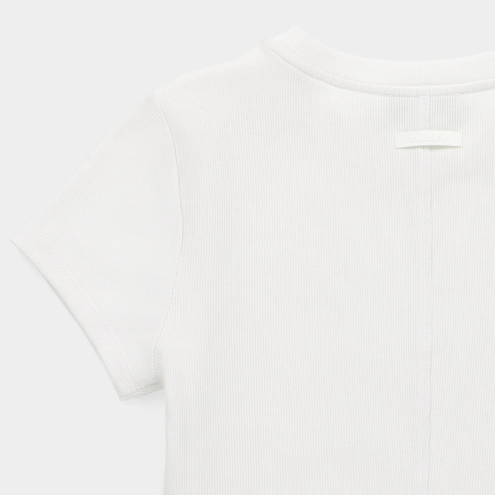 Tilley Short Sleeve Rib Tee White