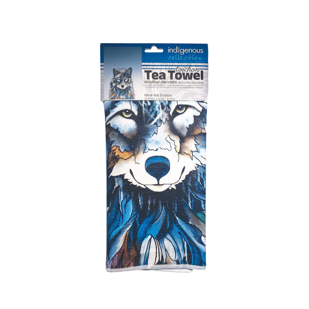 Indigenous Art Tea Towel Kenai aka Shadow