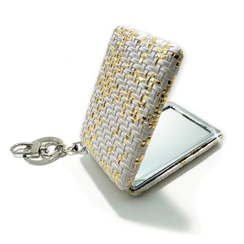 Keychain Lux Compact Mirror White by Jacqueline Kent