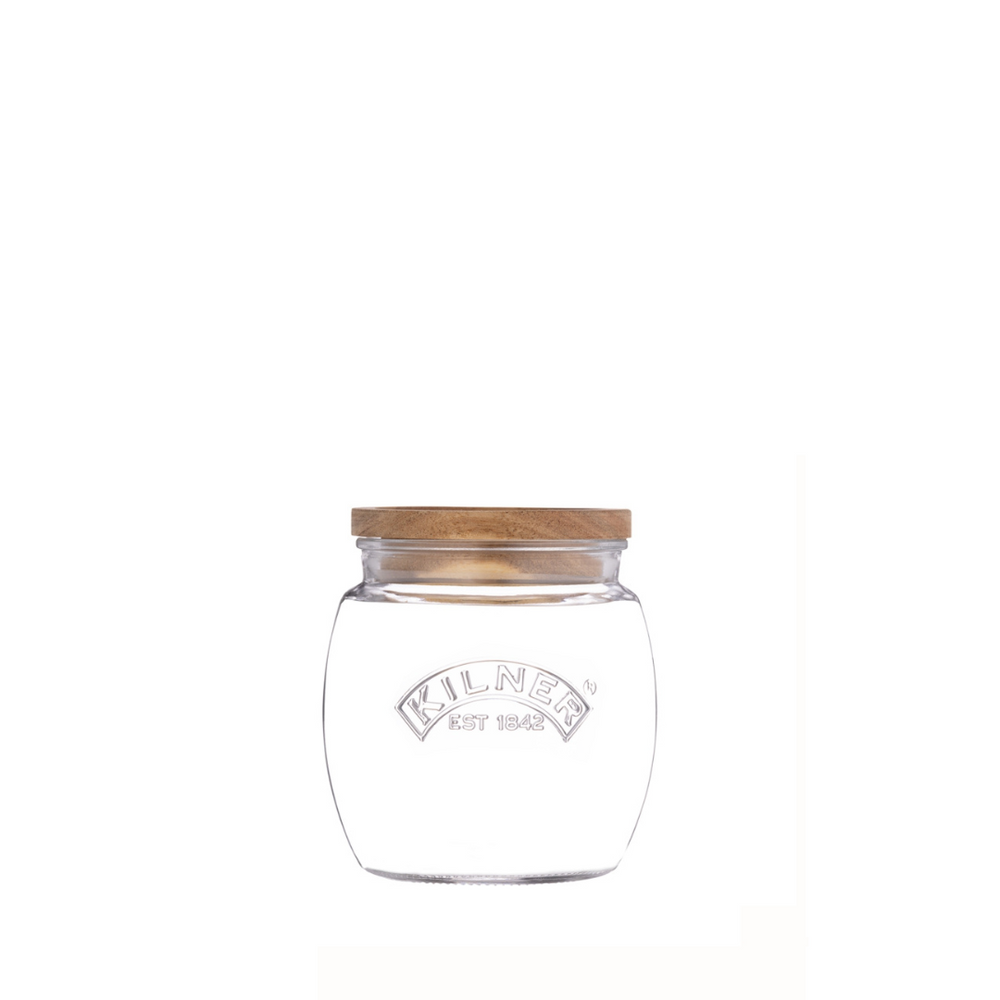 Kilner | Wood Lid Push-Top Storage Jar 850mL