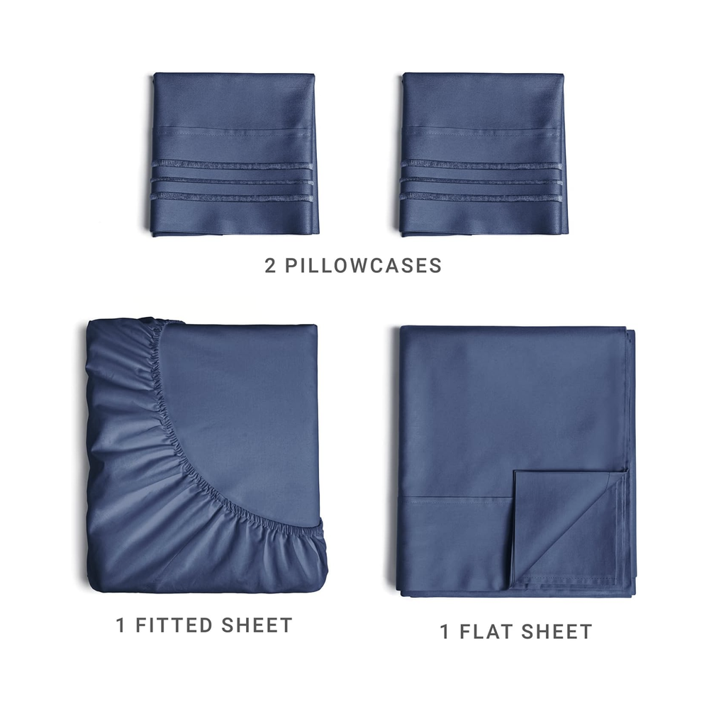 Solid Sheet Set - Navy