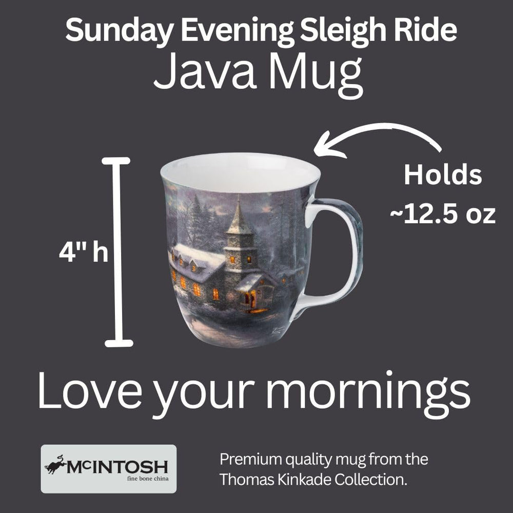 Kinkade Evening Sleigh Ride Java Mug
