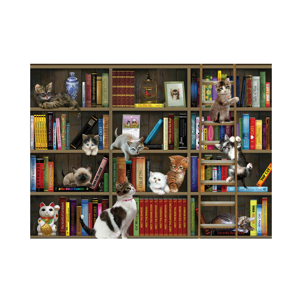 Cobble Hill Puzzles - Kitten Librarians