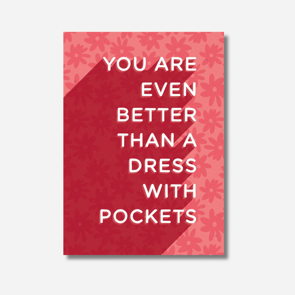 Let's be Frank Card - Dress with Pockets