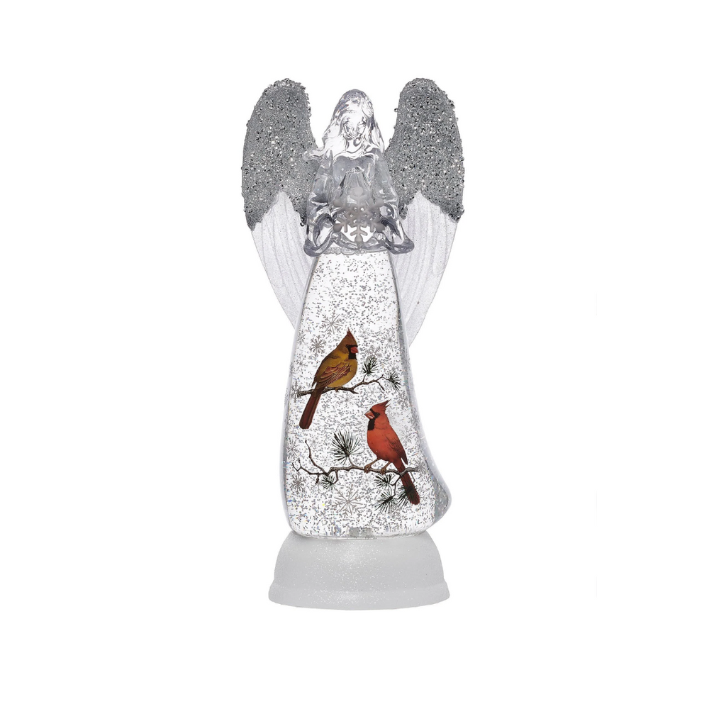 Swirl Dome - Angel with Cardinal Print