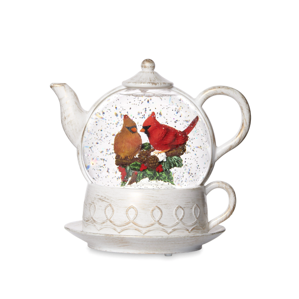 Swirl Dome - Teapot with Cardinal Print