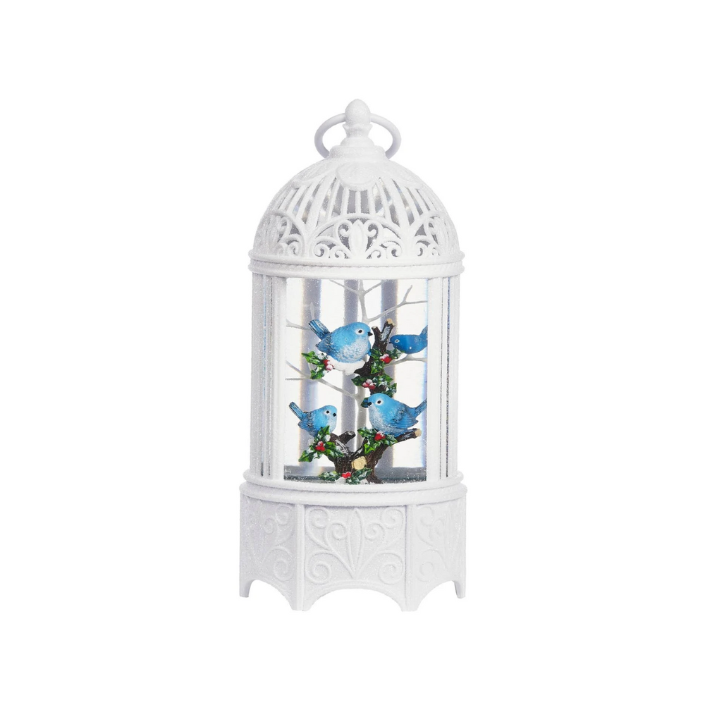 Swirl Lantern - Bluebird in Birdcage