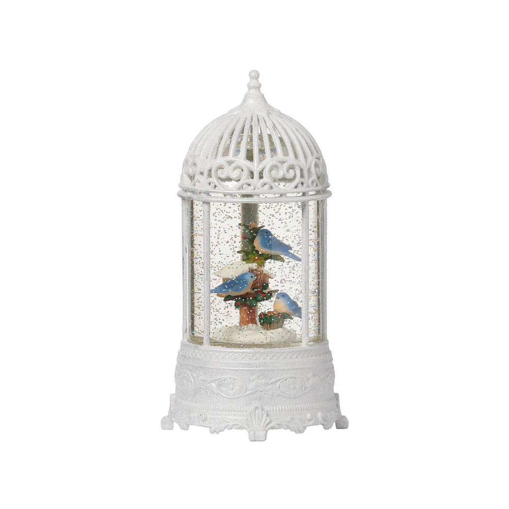 Swirl Lantern - Bluebird Cage w/Holly