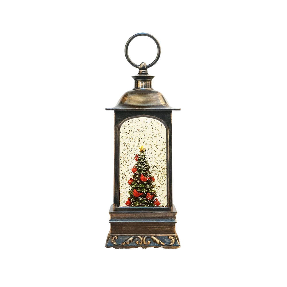 Swirl Lantern - Cardinal Christmas Tree