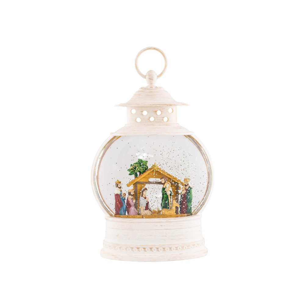 Swirl Lantern - Classic Nativity Scene