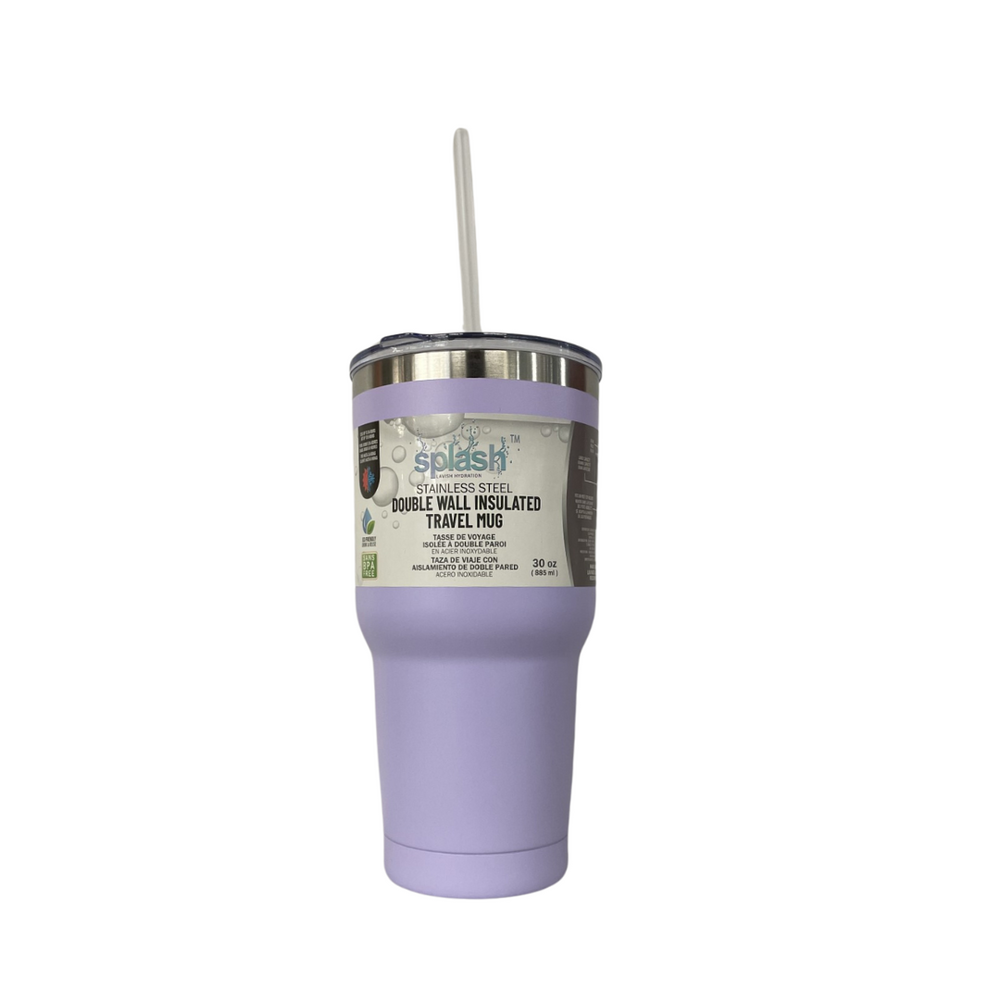 Splash Double Wall 30 oz Travel Mug Quencher Lilac