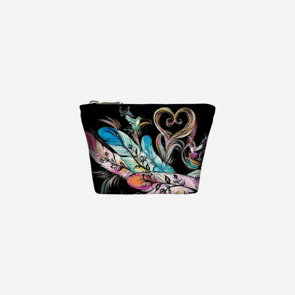 Indigenous Art Canvas Coin Purse - Love