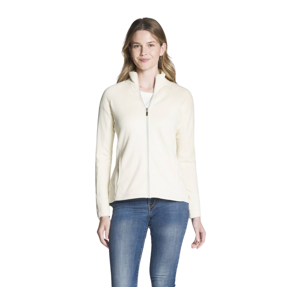 Ladies Alpine Fleece Long Sleeve Full Zip Sweater Cream S