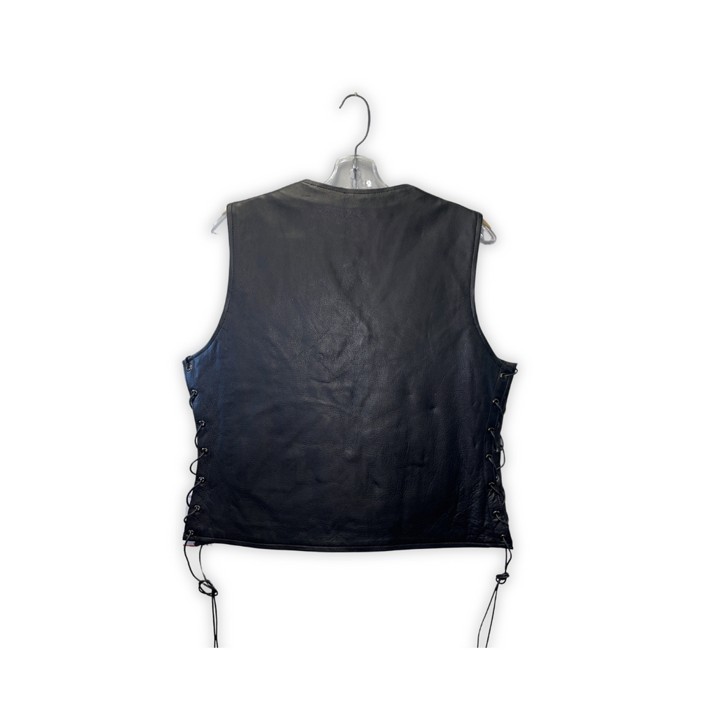 Ladies Black Crosspocket Vest (S-111)