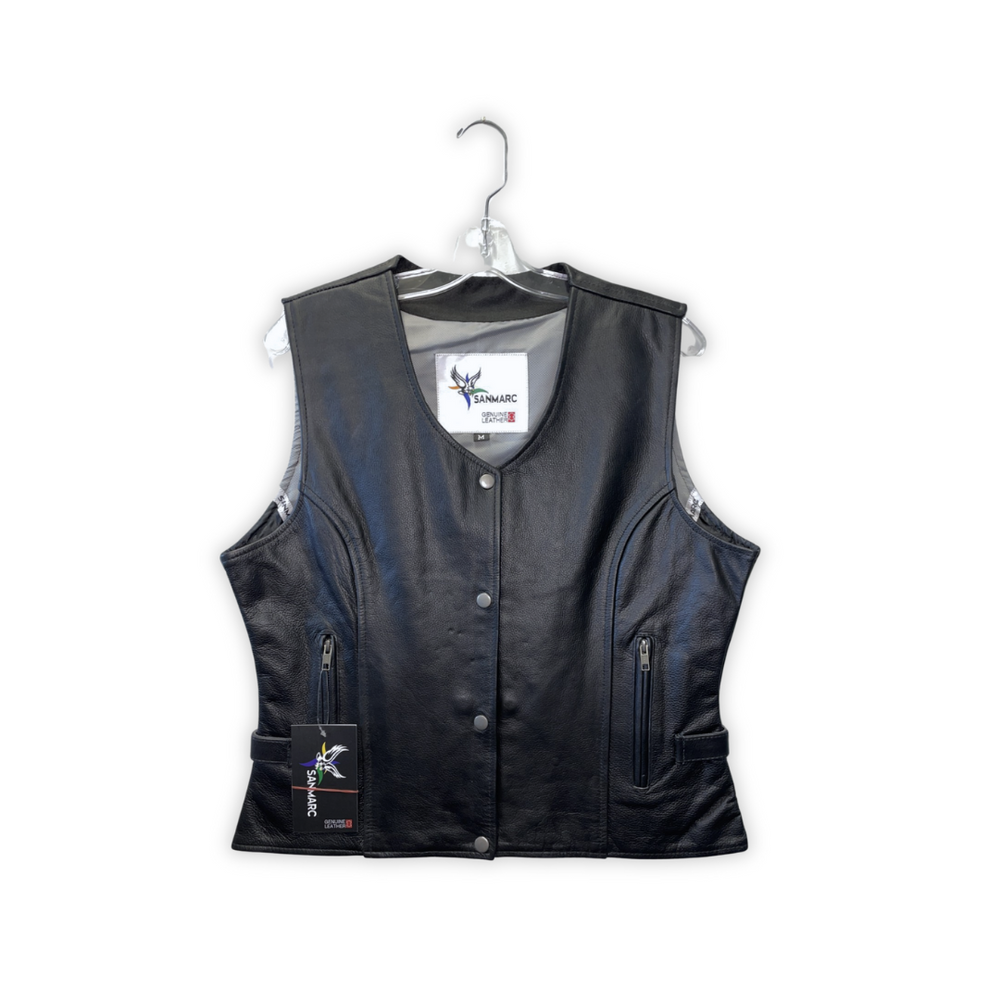 Ladies Black Vest with Purple Wings (S-2366)