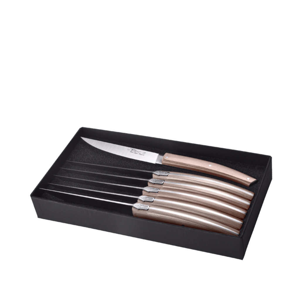 Le Thiers Brasserie Steak Knives Set Sand Paperstone