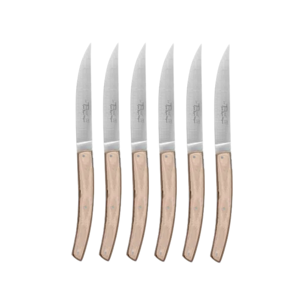 Le Thiers Brasserie Steak Knives Set Sand Paperstone