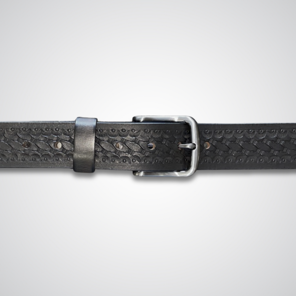 Leather Black Designer Belt (S-750)