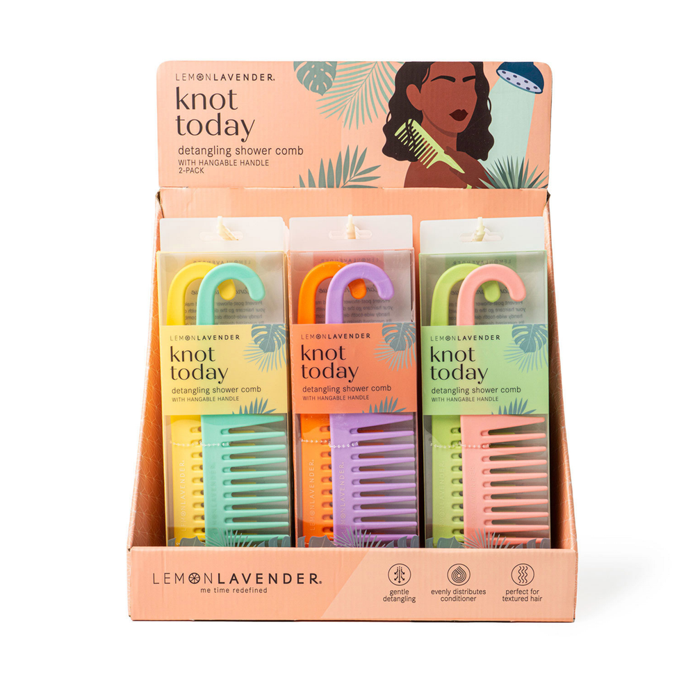 Lemon Lavender Knot Today Detangling 2PK Shower Comb
