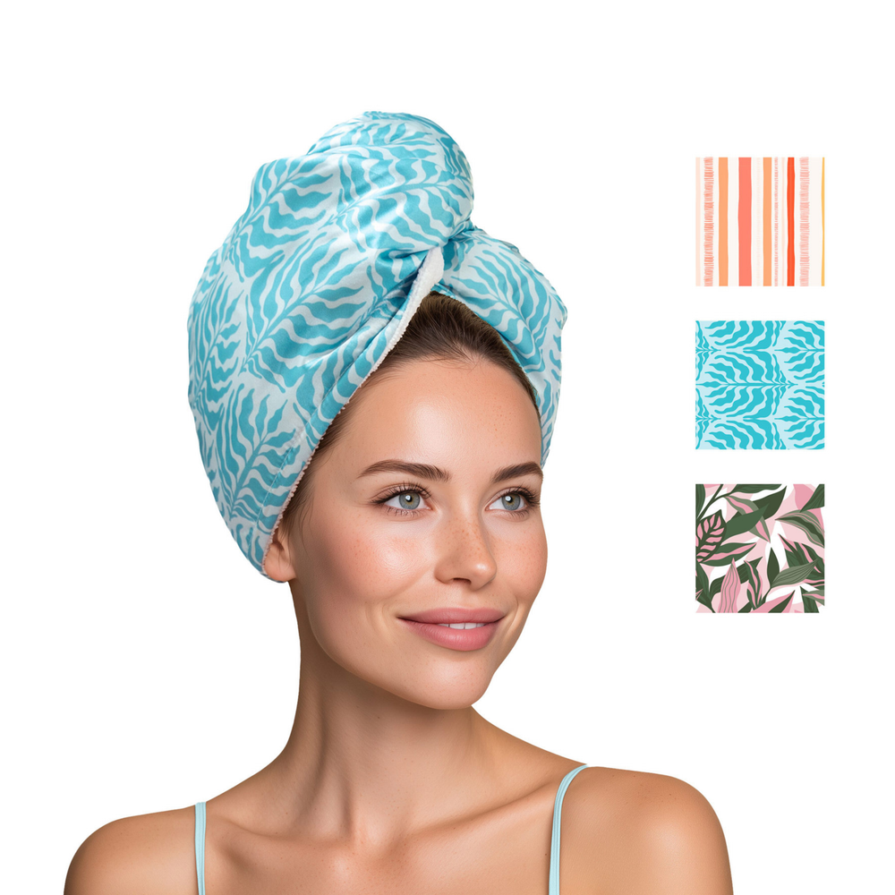 Lemon Lavender Mane Squeeze Reversible Satin Hair Towel