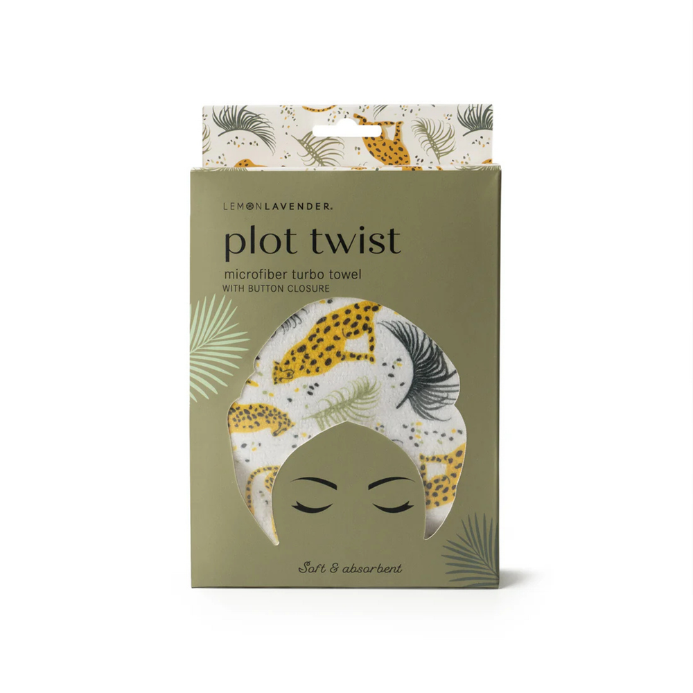 Lemon Lavender Plot Twist Microfiber Turbo Towel