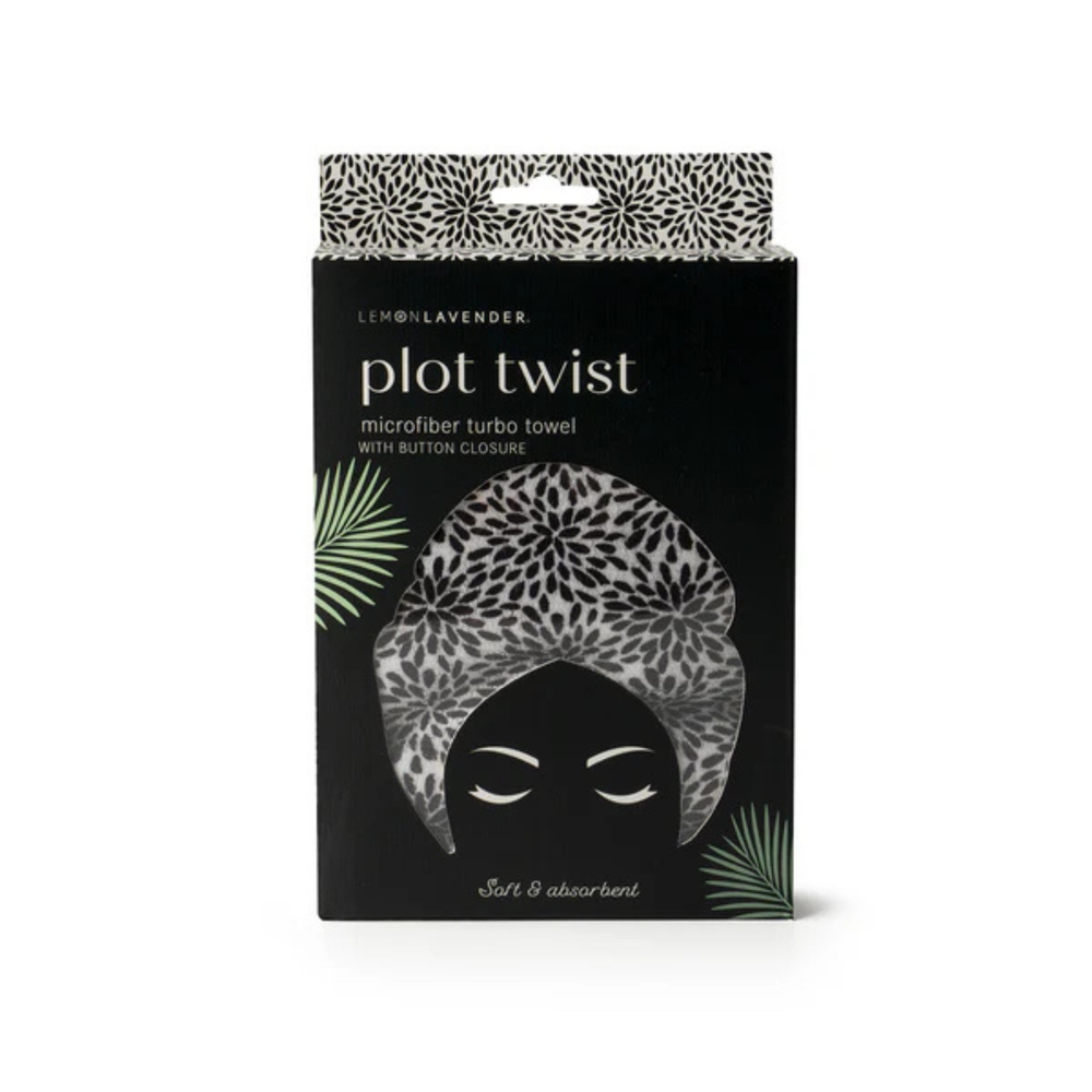 Lemon Lavender Plot Twist Microfiber Turbo Towel