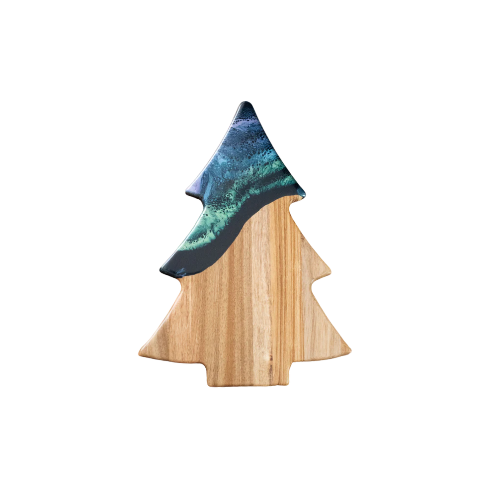 Let it Snow Christmas Tree Northern Lights by Lynn & Liana